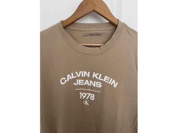 Heren T-shirt Beige.