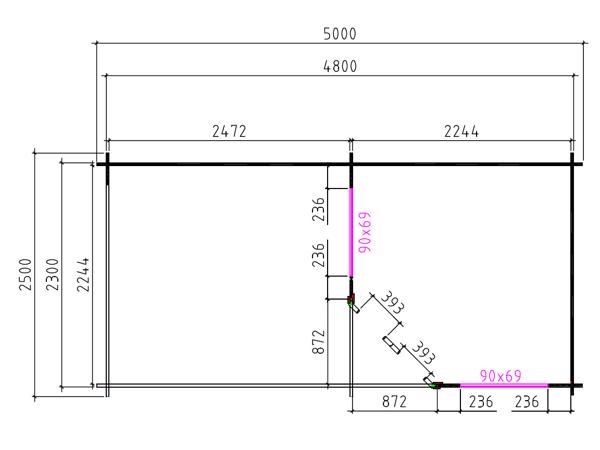 Nieuw Blokhut 2555Z met overkapping