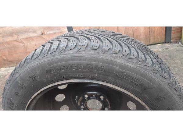 Te koop: Michelin Alpin 5 set winterbanden op velg