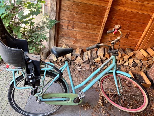 Gazelle damesfiets met kinderzitje