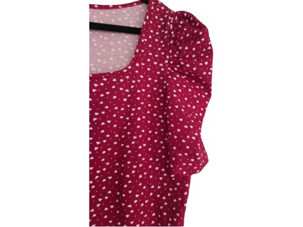 Stretchy rood shirt hartjes S