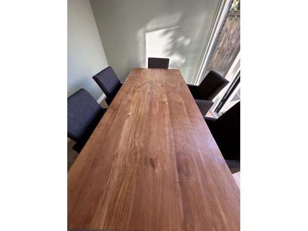 Eettafel teakhout 200x90 cm