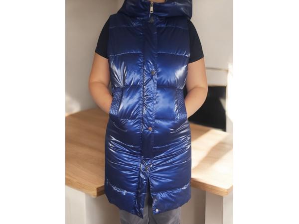 White Icy metallic bodywarmer blauw L