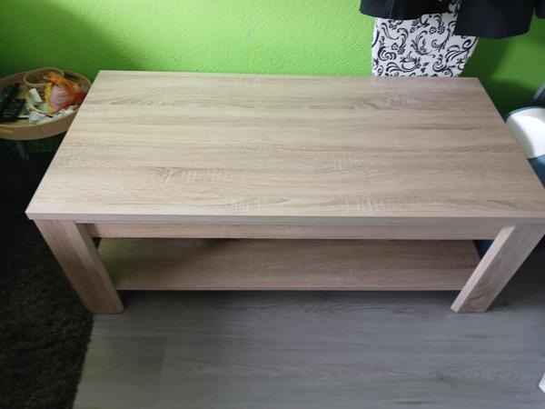 Meubelset licht eiken. Salon tafel en tv meubel.