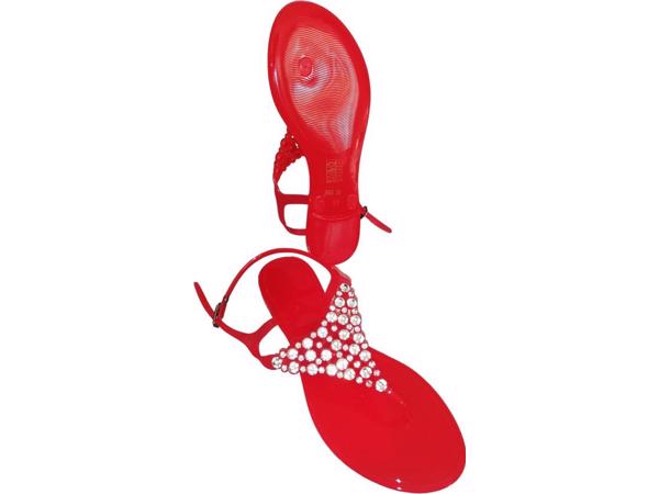 960 Sandalen strass steentjes rood 36