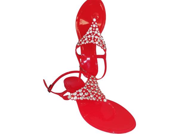 960 Sandalen strass steentjes rood 36