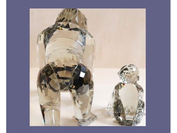 Swarovski Gorilla's jaareditie 2009 en dozen en certificaten