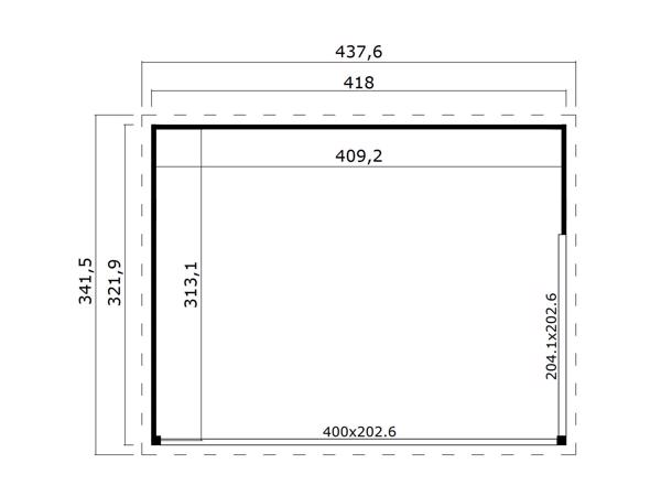 Nieuw tuinhuis Domeo 4 Set