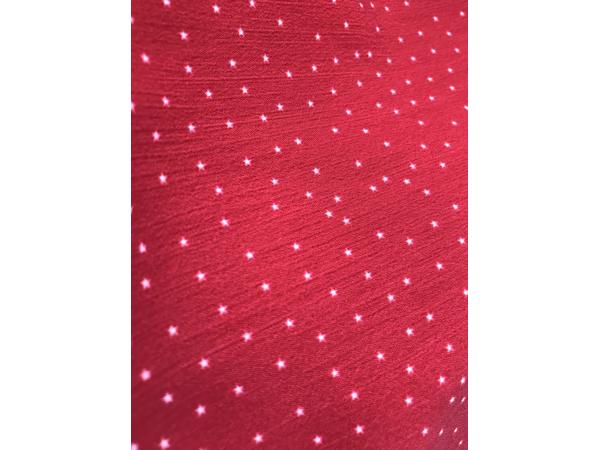 Rode omslagjurk met witte sterren - Ambika