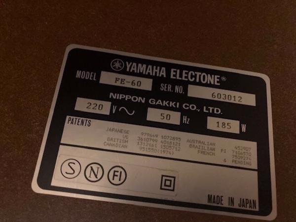 Orgel Yamaha Electone FE-60