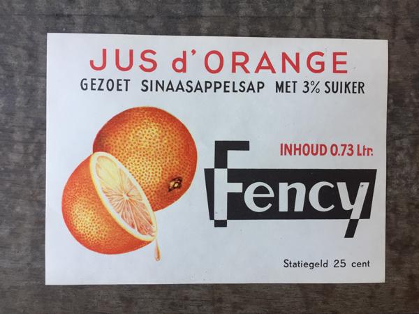 250 stuks Vintage Fency Etiket - Jus d’Orange Groot formaat