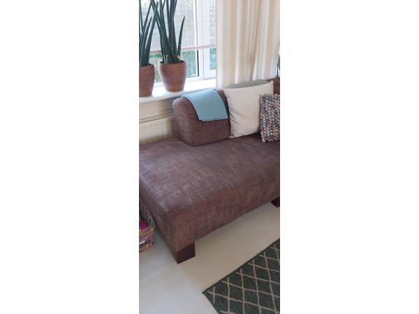 Gratis hoekbank bruine stof