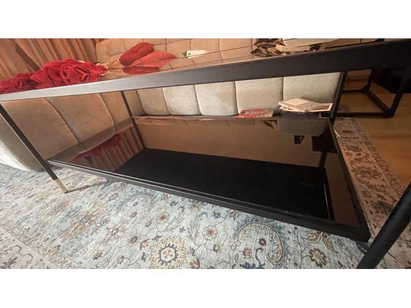 Coffee Table - Black - Glass and Metal