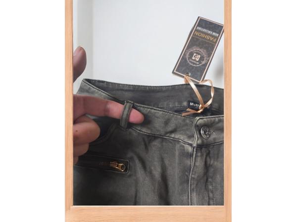 Metrofive zachte skinny broek khaki S/36