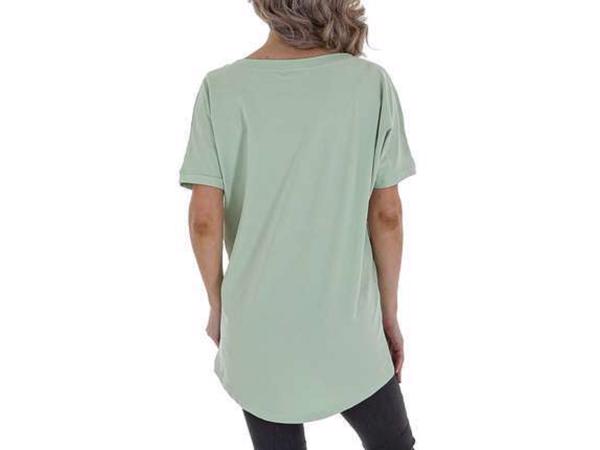 Glo-story one size t-shirt merci licht groen