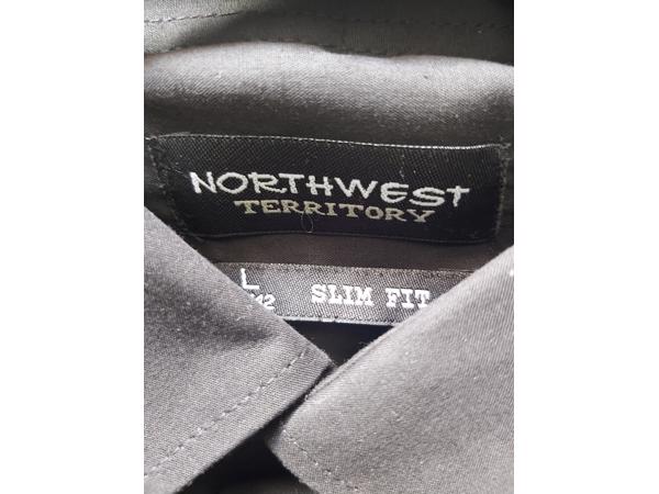 Northwest Slim-Fit Overhemd effen zwart L 41/42