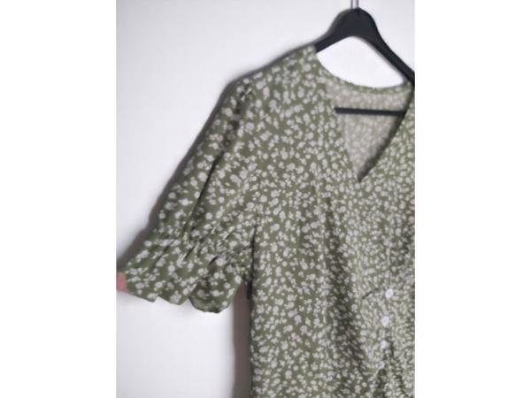 Effordram zomerjurk lang groen wit L