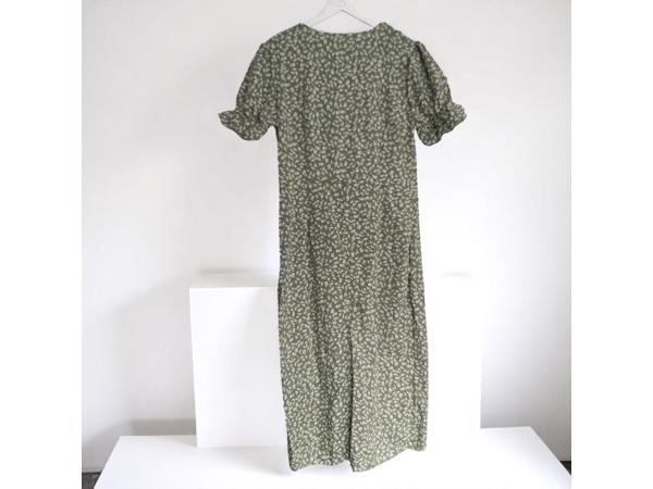 Effordram zomerjurk lang groen wit L