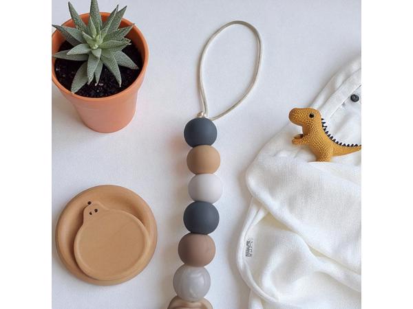 Speenkoord roos grijs beige wit parelmoer