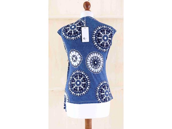 Wikkelshirt / top, 1 maat 36/40, blauw (nieuw)