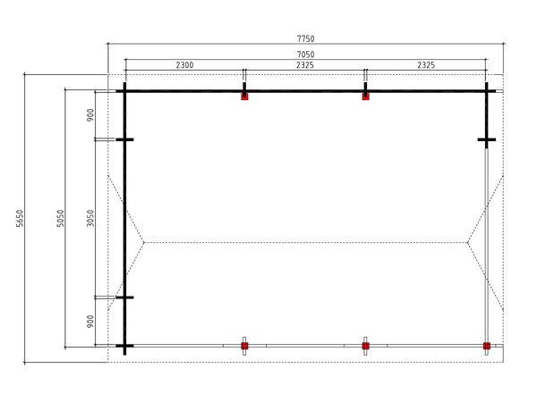 Blokhut schuur Wolfskap WKS2