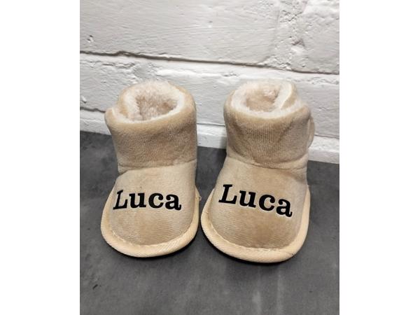 Slofjes bedrukt met naam