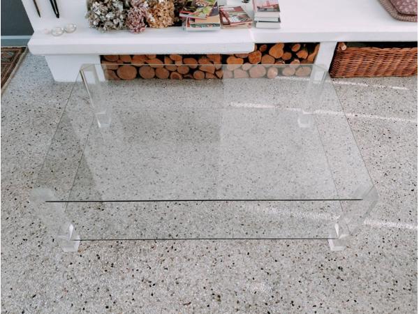 Glazen salontafel
