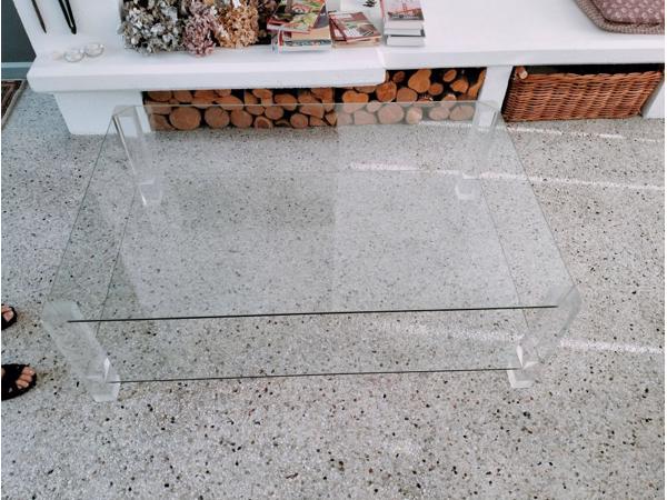 Glazen salontafel