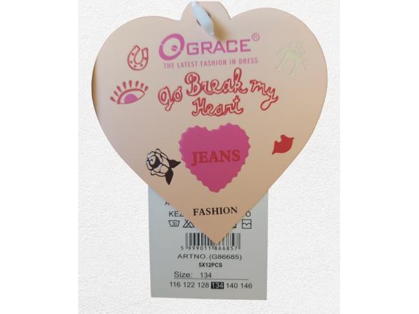 Grace Skinny Stretchy jeans grijs 134