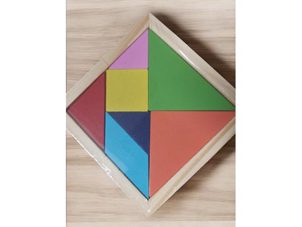 Lg-imports Houten Vormenpuzzel 12 Cm 7 Stukjes - Tangram