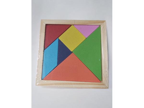 Lg-imports Houten Vormenpuzzel 12 Cm 7 Stukjes - Tangram