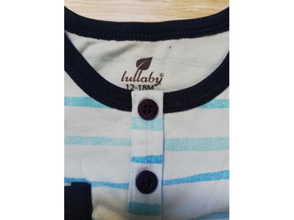 Lullaby t-shirt blauw gestreept 12-18 mnd