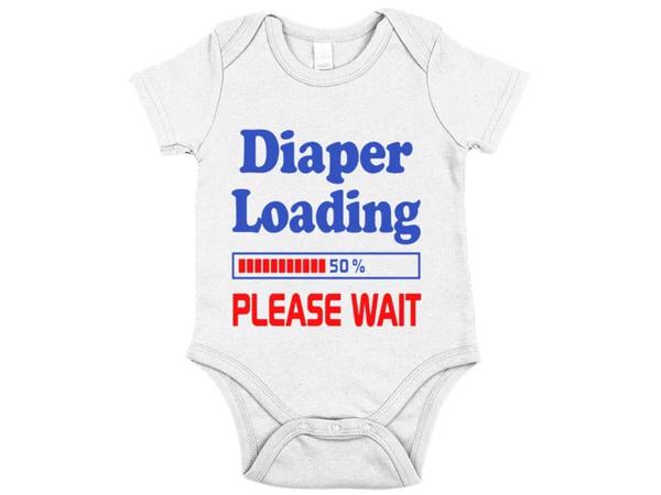 Diaper Loading, Please Wait baby romper