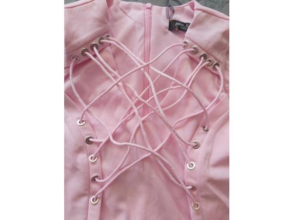 Noemi Kent stretchy veter jurk roze M/38