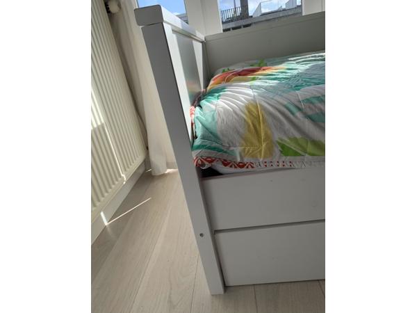 Bedombouw WIT 90x200 met lade voor extra matras
