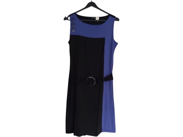 Stretchy jurk zwart paars S/M