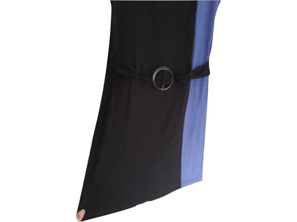 Stretchy jurk zwart paars S/M