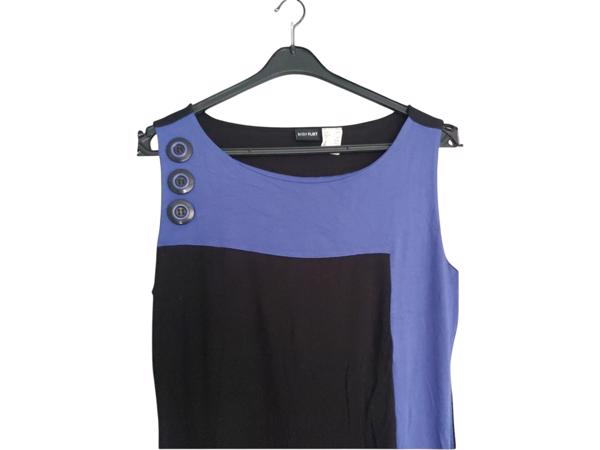 Stretchy jurk zwart paars S/M