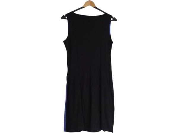 Stretchy jurk zwart paars S/M