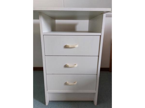 Bureau wit met bladhoogte van 72 cm