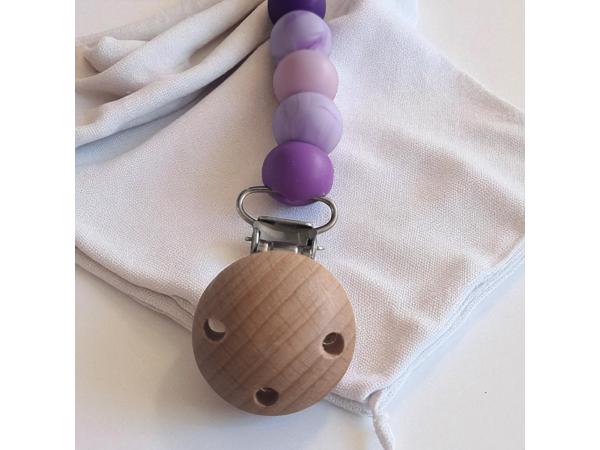 Speenkoord roosje paars lila