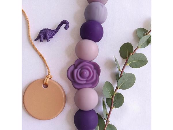 Speenkoord roosje paars lila