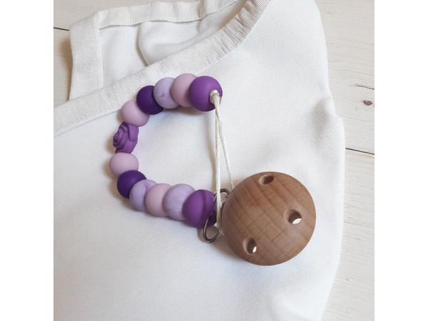 Speenkoord roosje paars lila