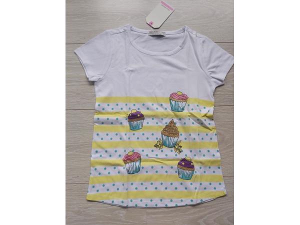 Glo-Story cupcakes t-shirt geel 122