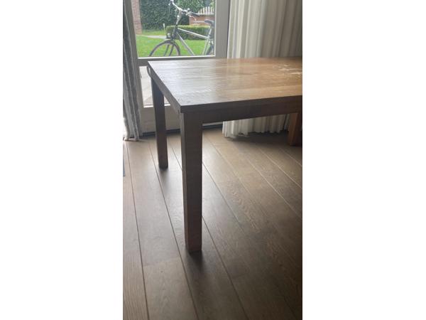 Massief houten tafel 125 x 90cm