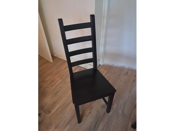 4x eet-tafel stoelen zwart