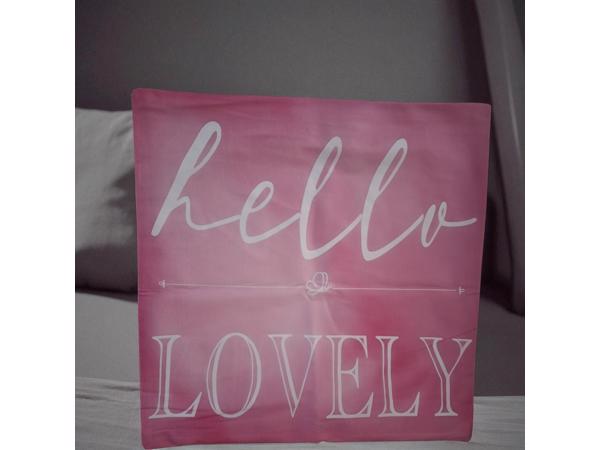 Set van 4 kussenhoezen tulp en fiets lichtroze groen 45x45cm