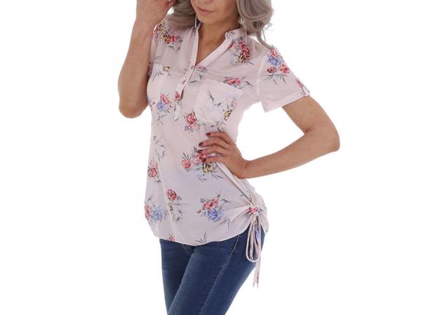 Metrofive bloemen tuniek shirt lichtroze S/36