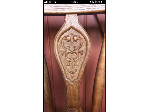 3 eiken houten stoelen