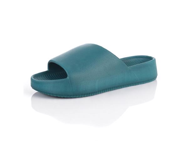 Heren slippers effen groen 42